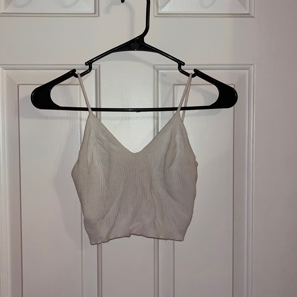 Solid Crop Knit Top